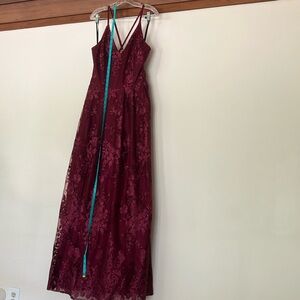 by & by Red Spaghetti Strap Maxi Gown Size 15
